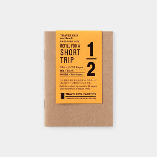 Notebook refill pack with yellow label on a white background