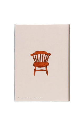 B6 weekly diary back cover with brown chair illustration