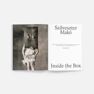 Aperture Magazine open spread with Szilveszter Makó feature and cover art