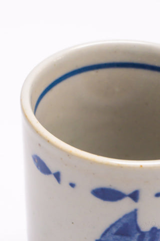 Ceramic Blue Cats Cup