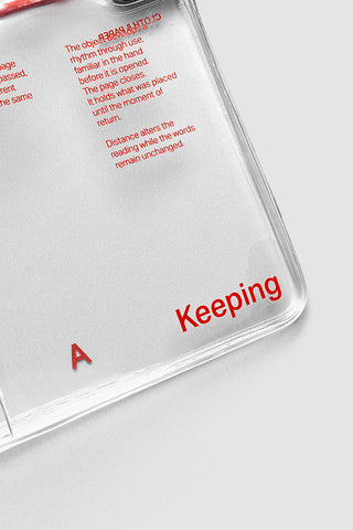 Cloth & Paper Act of Keeping Pocket Plus Travel Notebook Cover Clear Vinyl