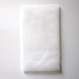 Rectangular white mesh facial foaming net pouch