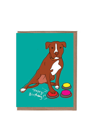 Dog Buttons Birthday Card