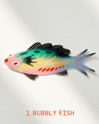 Duck.Ruai Glittered Fish Sticker