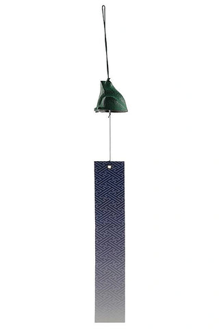 Frog wind chime with paper hanging from string