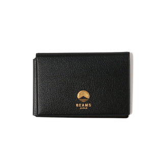 Black card case with the Beams Japan logo on a white background