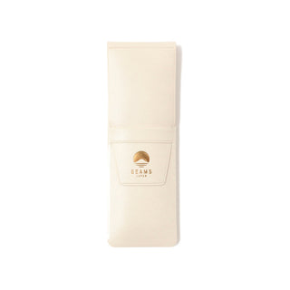 White pen case with Beams Japan logo on a white background