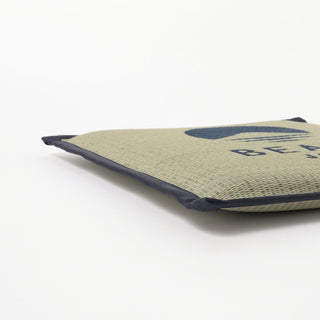 Side angle of beams japan navy cushion