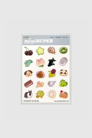 I'm Serious Clear Stickers by Yue Wu