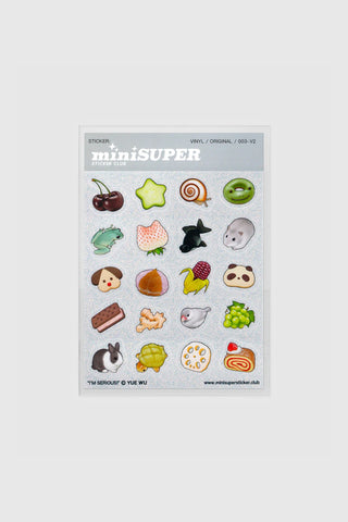 I'm Serious Glitter Stickers by Yue Wu