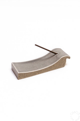 ICHIKŌ ICHIE Kawara Clay Incense Burner Blue Grey