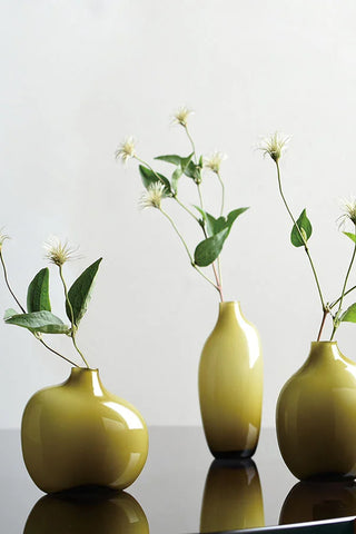 KINTO SACCO Glass Vase 03 Green