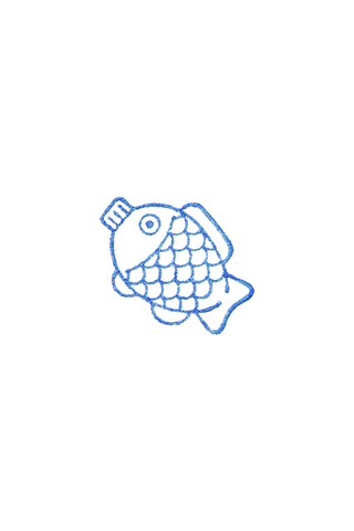 Blue fish clear stamp design