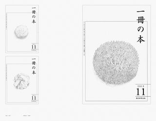 Kenya Hara: Draw book page with two abstract circular graphite textures labeled “11”