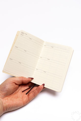 LACONIC B7 Pocket Log Diary with Strap Beige