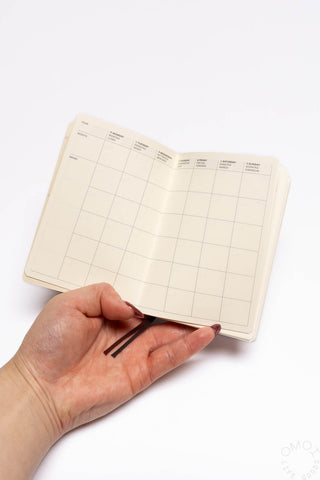 LACONIC B7 Pocket Log Diary with Strap Beige