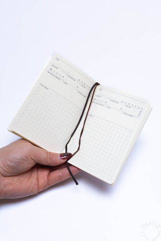 LACONIC B7 Pocket Log Diary with Strap Beige