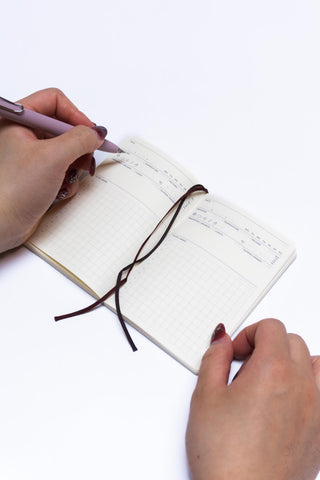 LACONIC B7 Pocket Log Diary with Strap Beige