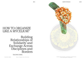 Interior book page with rust fungus illustration on a green cactus-like plant