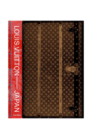 Book cover of Louis Vuitton trunk with monogram pattern on a white background