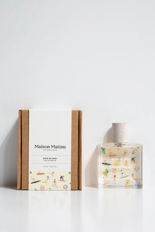 Maison Matine Bain de Midi eau de parfum set: glass bottle and kraft gift box