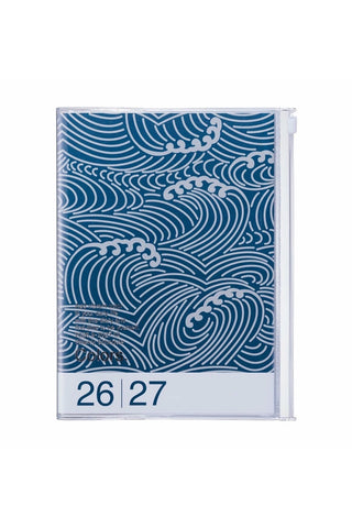 planner with zipper pocket and blue ocean waves
