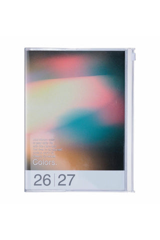  planner with colorful gradient cover with zipper pocket