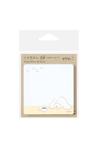 Midori Die-Cut Sticky Notes Coffee and Dog