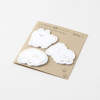 Midori Die-Cut Sticky Notes Small Fluffy Dogs