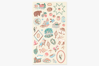 Midori Finland planner stickers on a white background