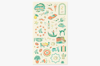Midori Italy stickers on a white background