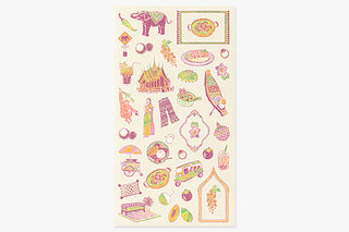Midori Thailand planner stickers on a white background
