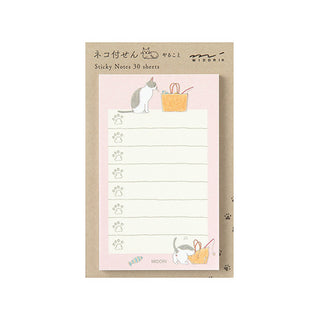 Midori To-Do Sticky Notes Playful Cats