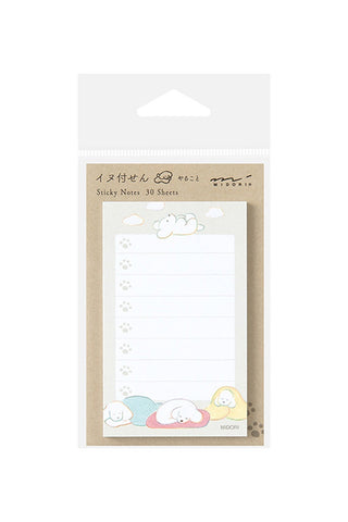 Midori To-Do Sticky Notes Relaxing Fluffy Dogs