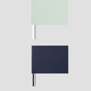 Mint A5 hard cover dot grid notebook with ribbon-like spine tie