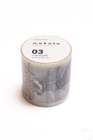 Roll of washi tape with cats and 'nekoto' branding on a white background