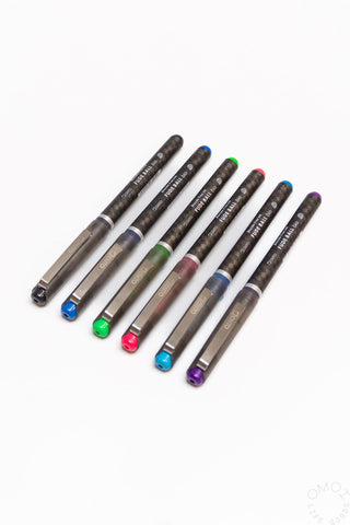 Assorted 1.5mm Fude ball Bio pen set with colored ink tips