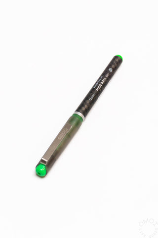 Light green 1.5mm Fude ball Bio pen with green ink tip