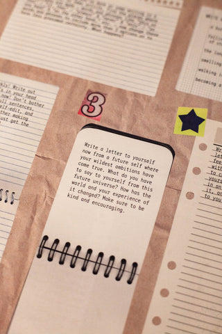 Notebook-style prompt page numbered 3 with a star marker and handwritten instructions