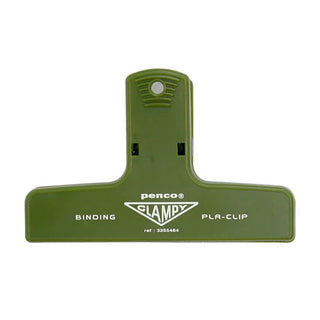 Khaki penco binder clip on a white background