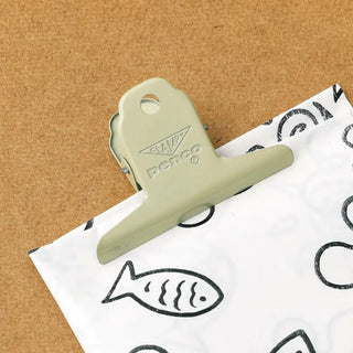 Ivory PENCO Clampy steel binder clip clamping patterned paper