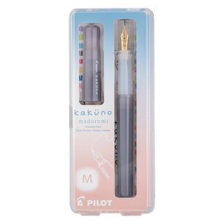 PILOT Kakuno Madoromi fountain pen in clear retail box with gold medium nib