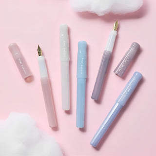 Set of Kakuno Madoromi fountain pens with gold nibs in pastel colors