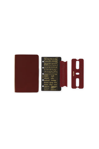 PLOTTER Liscio Leather Binder Mini-5 Size Limited Edition Box Red Brown