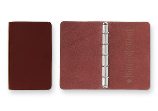 PLOTTER Liscio Leather Binder Mini-5 Size Limited Edition Box Red Brown