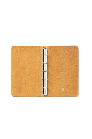 PLOTTER Pueblo 5-Ring Leather Binder Mini-5 Size Beige