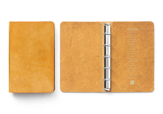 PLOTTER Pueblo 5-Ring Leather Binder Mini-5 Size Beige
