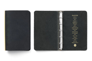 PLOTTER Pueblo 5-Ring Leather Binder Mini-5 Size Black