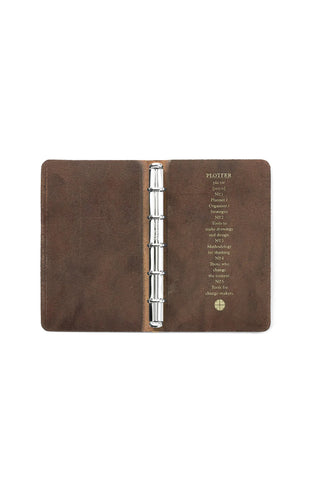 PLOTTER Pueblo 5-Ring Leather Binder Mini-5 Size Brown