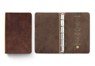 PLOTTER Pueblo 5-Ring Leather Binder Mini-5 Size Brown
